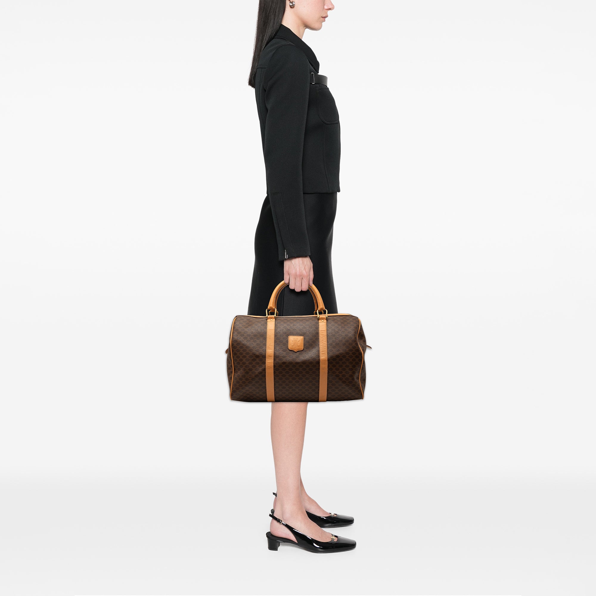Macadam Coated Canvas Boston Bag - Image 6
