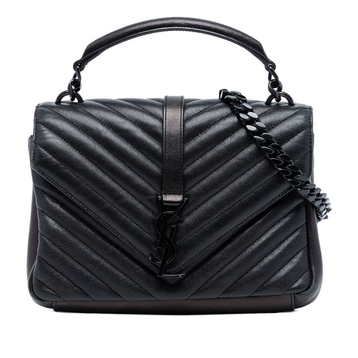 Medium Chevron Sheepskin  Monogram Monochrome College Bag - Image 1