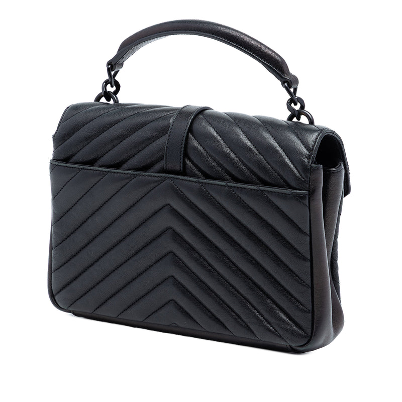 Medium Chevron Sheepskin  Monogram Monochrome College Bag - Image 2