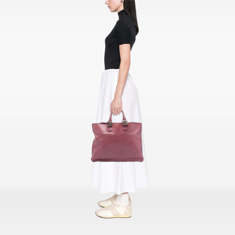 Large Leather Twins Tote - Image 5