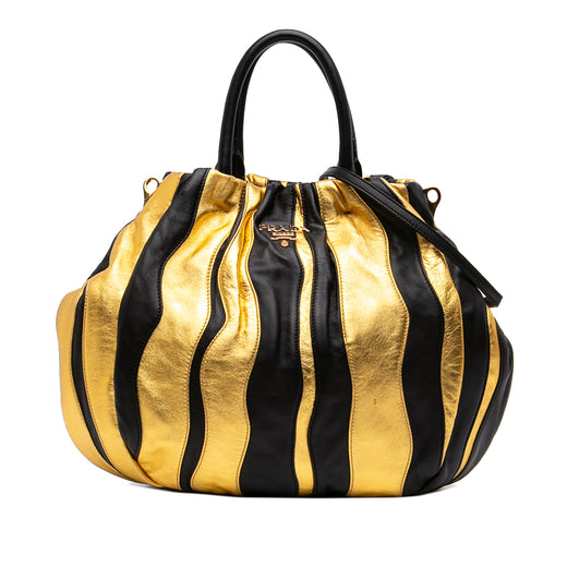 Bicolor Nappa Waves Satchel - Image 1