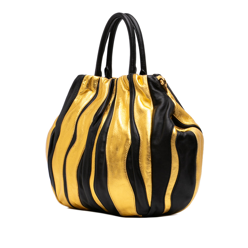 Bicolor Nappa Waves Satchel - Image 2