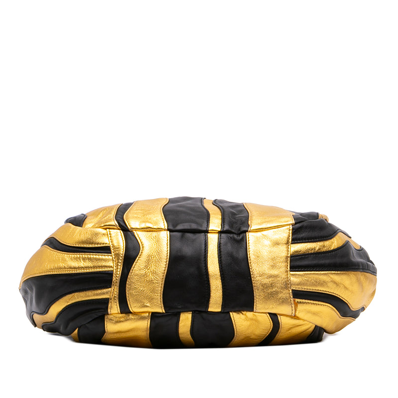 Bicolor Nappa Waves Satchel - Image 3