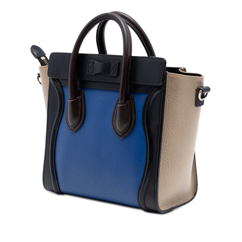 Nano Tricolor Leather Luggage Tote - Image 2