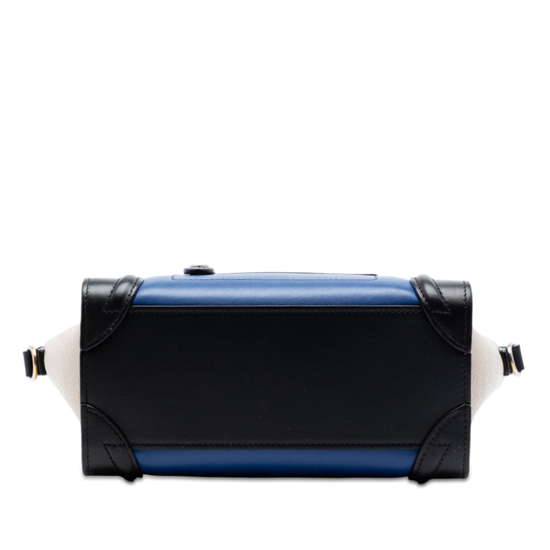 Nano Tricolor Leather Luggage Tote - Image 3