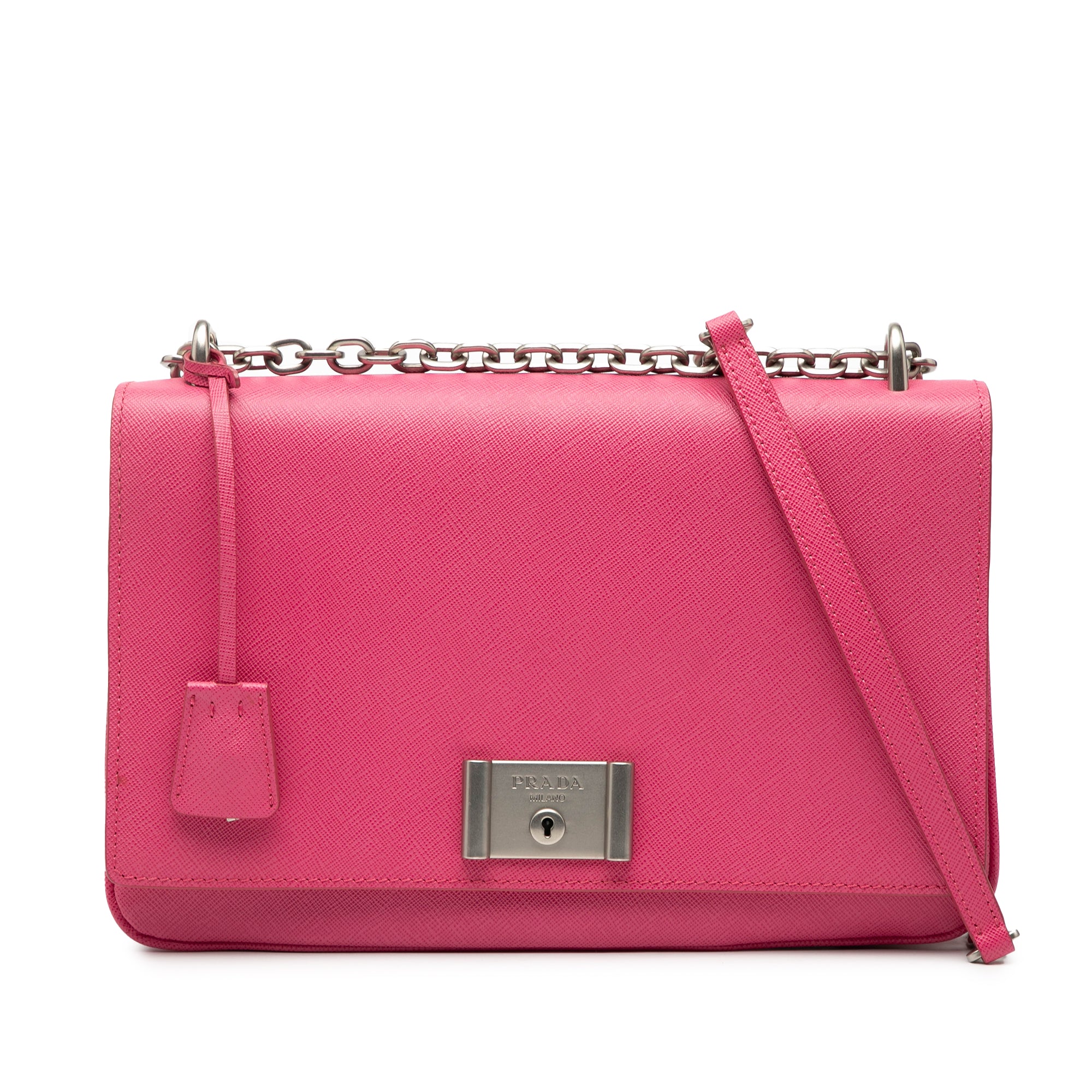 Saffiano Lux Lock Chain Flap - Image 1