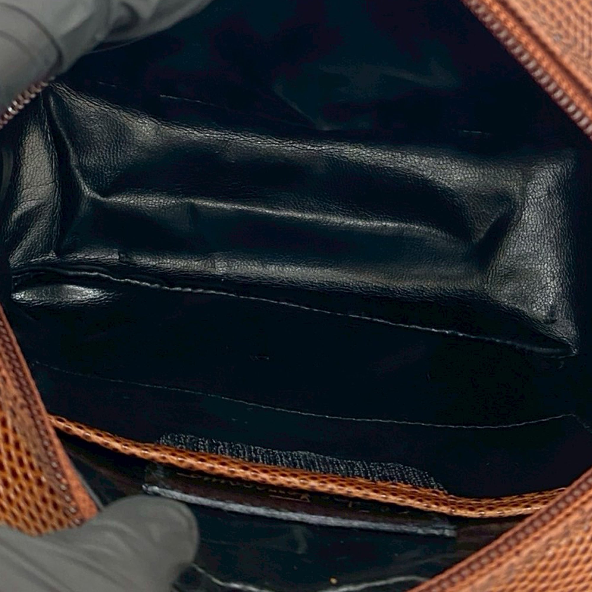 Lizard Embossed Leather Vara Crossbody - Image 6