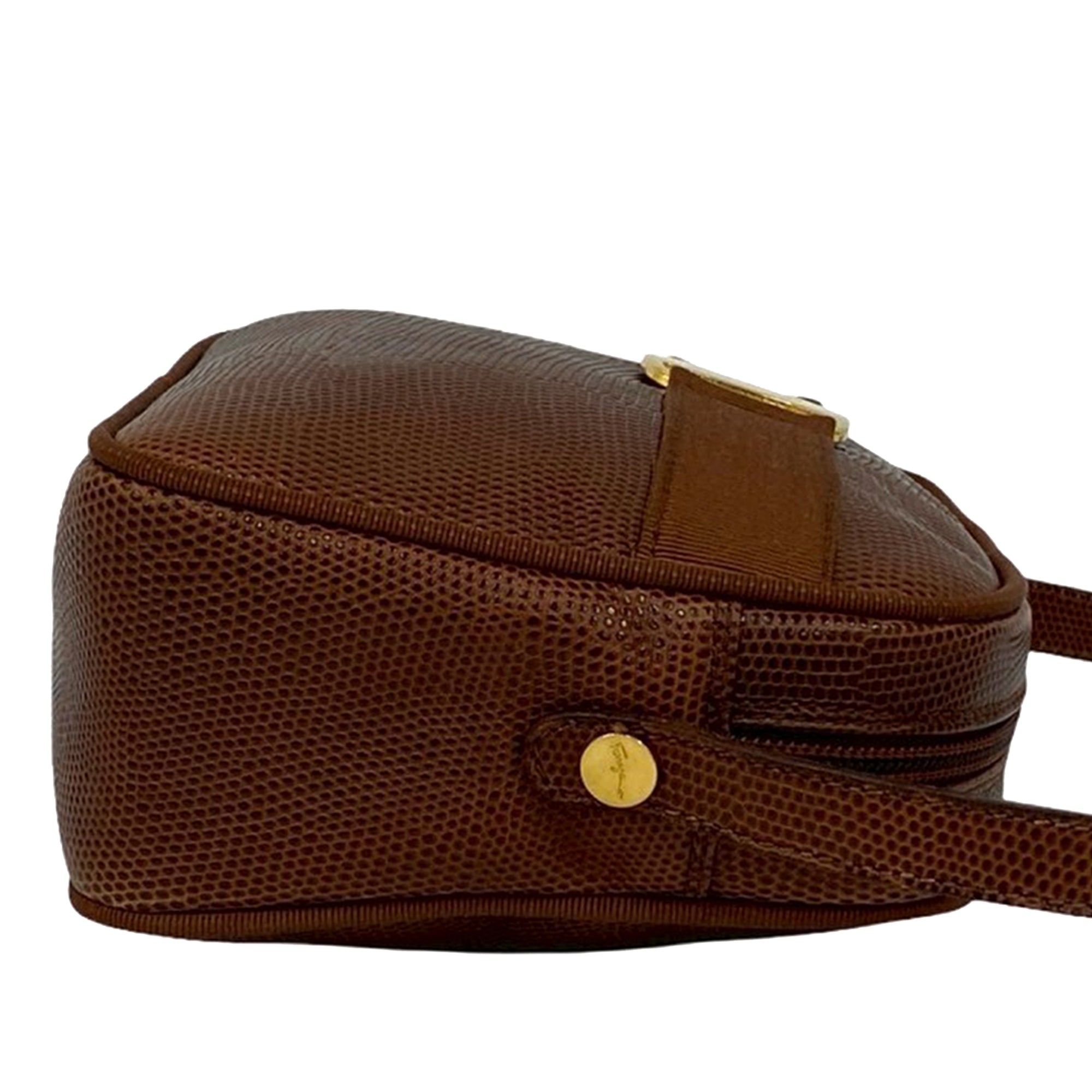 Lizard Embossed Leather Vara Crossbody - Image 8