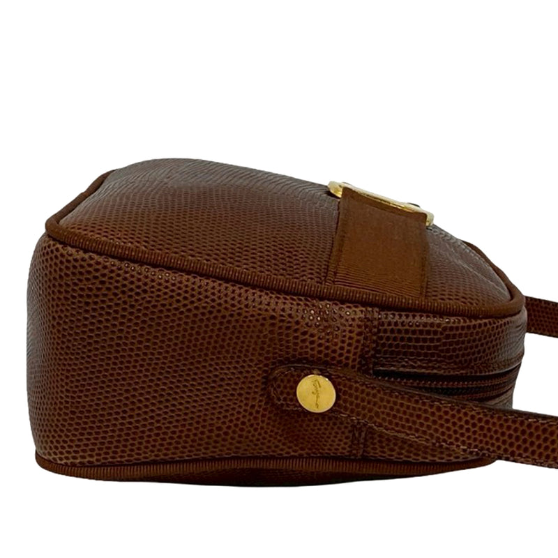 Lizard Embossed Leather Vara Crossbody - Image 8