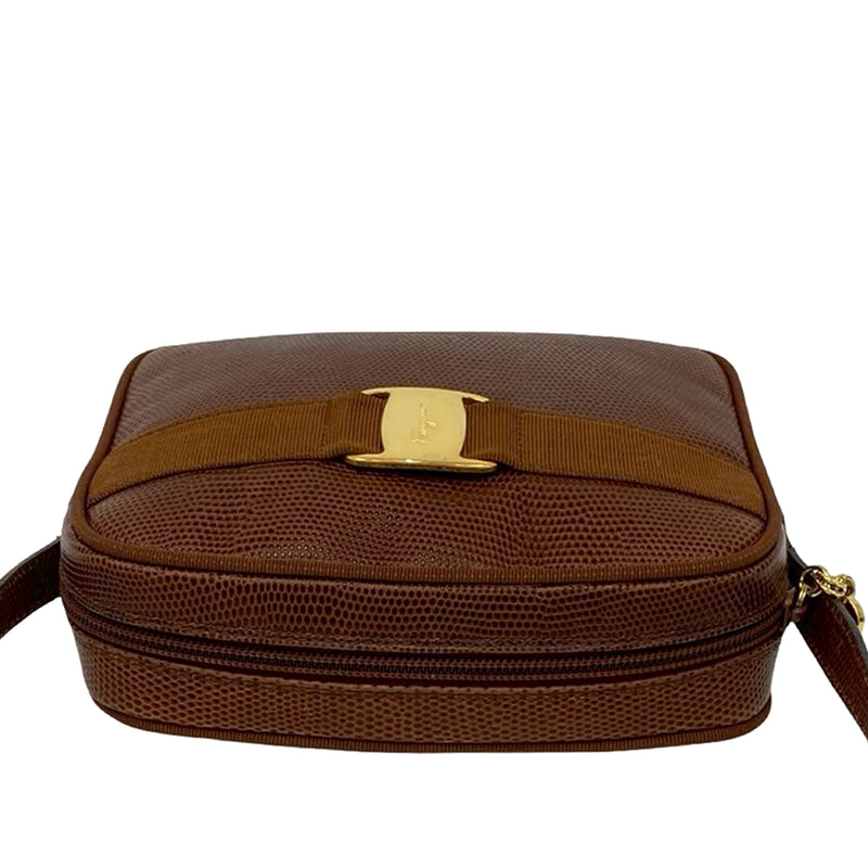 Lizard Embossed Leather Vara Crossbody - Image 9