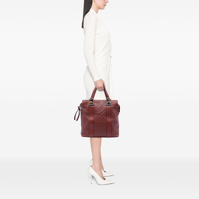 Guccissima Tender Bamboo Bar Tote - Image 7