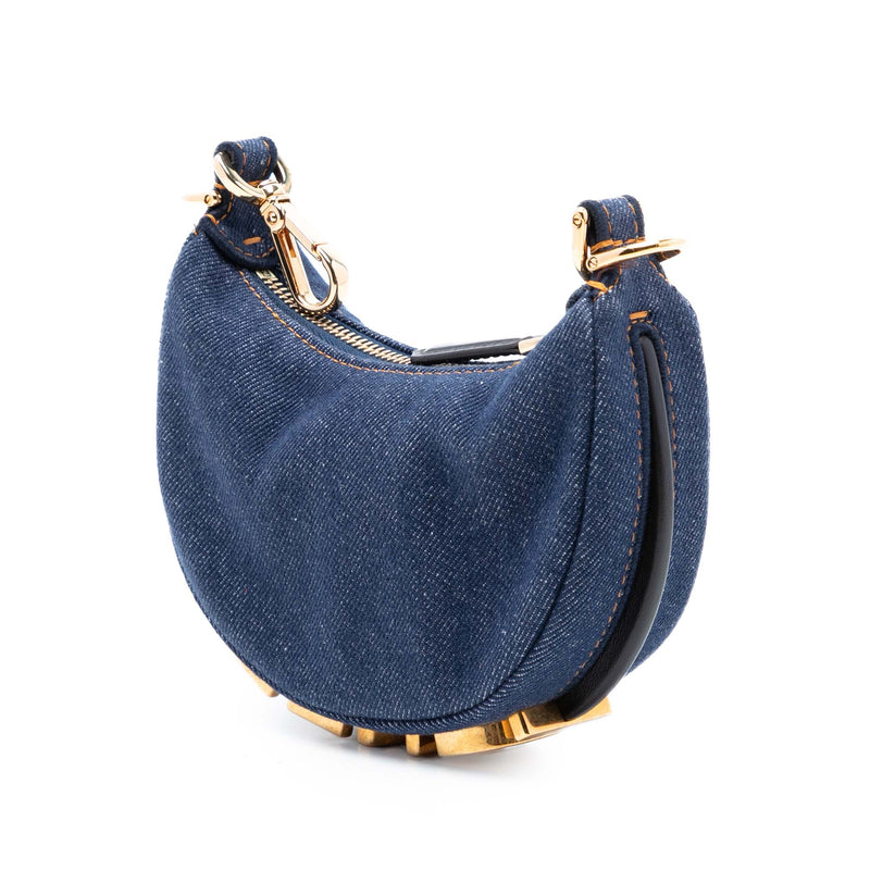 Nano Denim Fendigraphy Hobo - Image 2