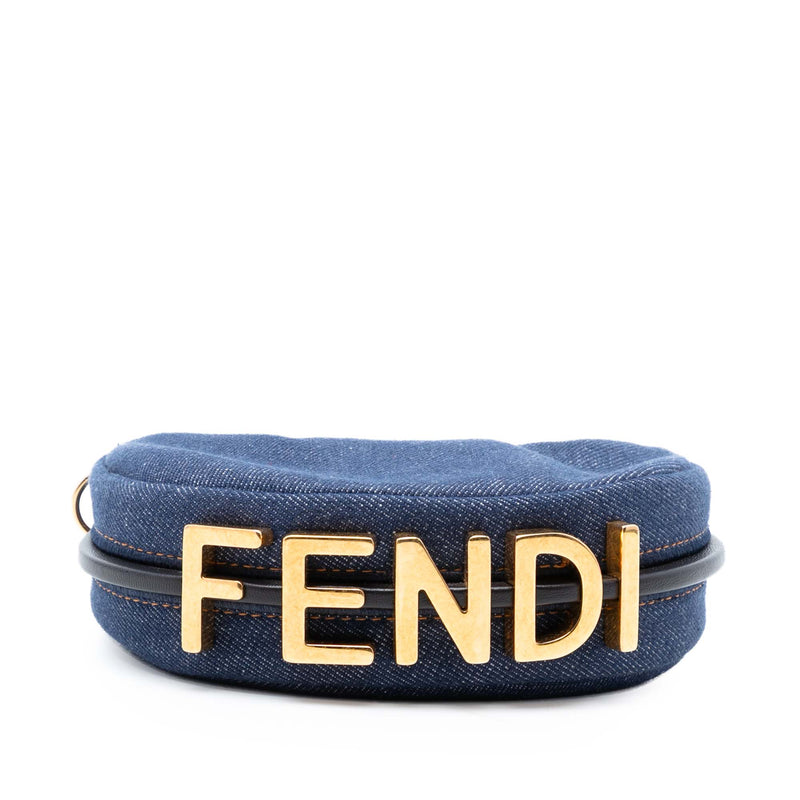 Nano Denim Fendigraphy Hobo - Image 3