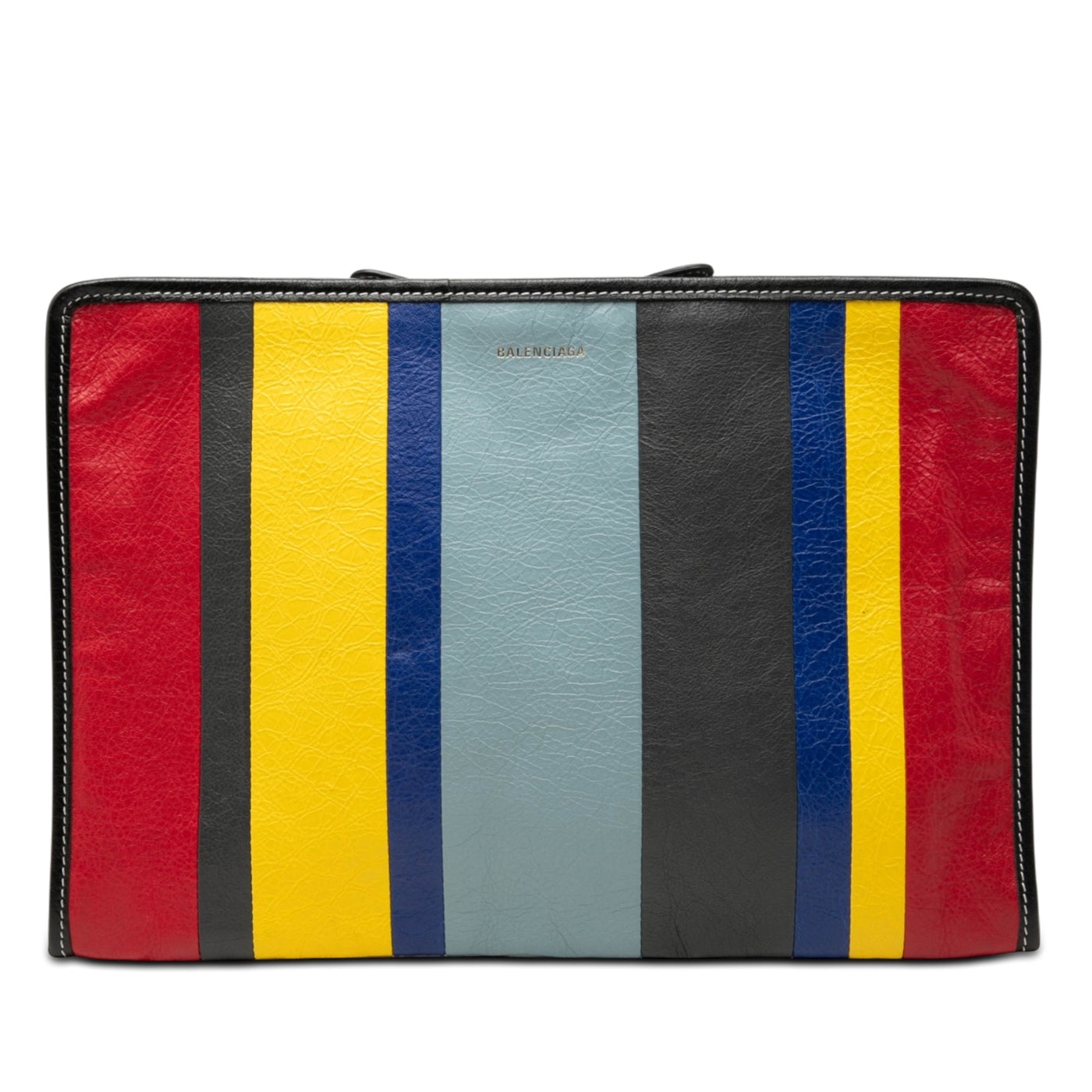 Lambskin Striped Bazar Clutch - Image 1