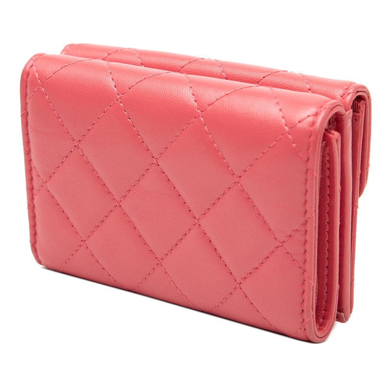 CC Quilted Lambskin Compact Flap Wallet - Image 2