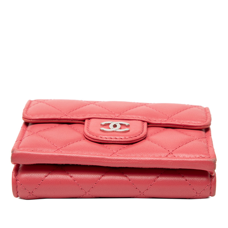 CC Quilted Lambskin Compact Flap Wallet - Image 3