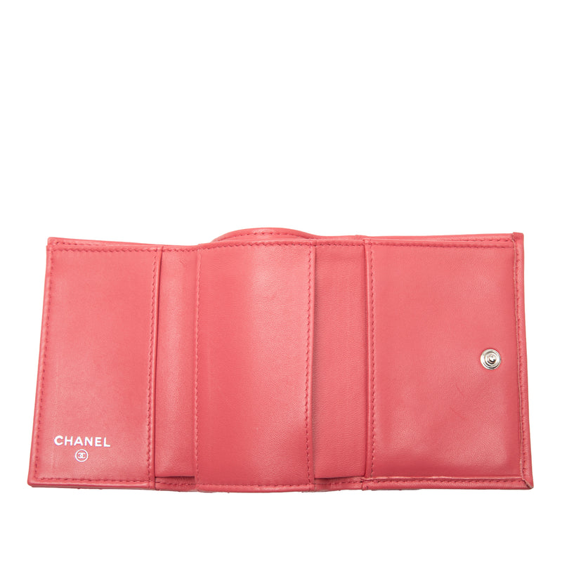 CC Quilted Lambskin Compact Flap Wallet - Image 4