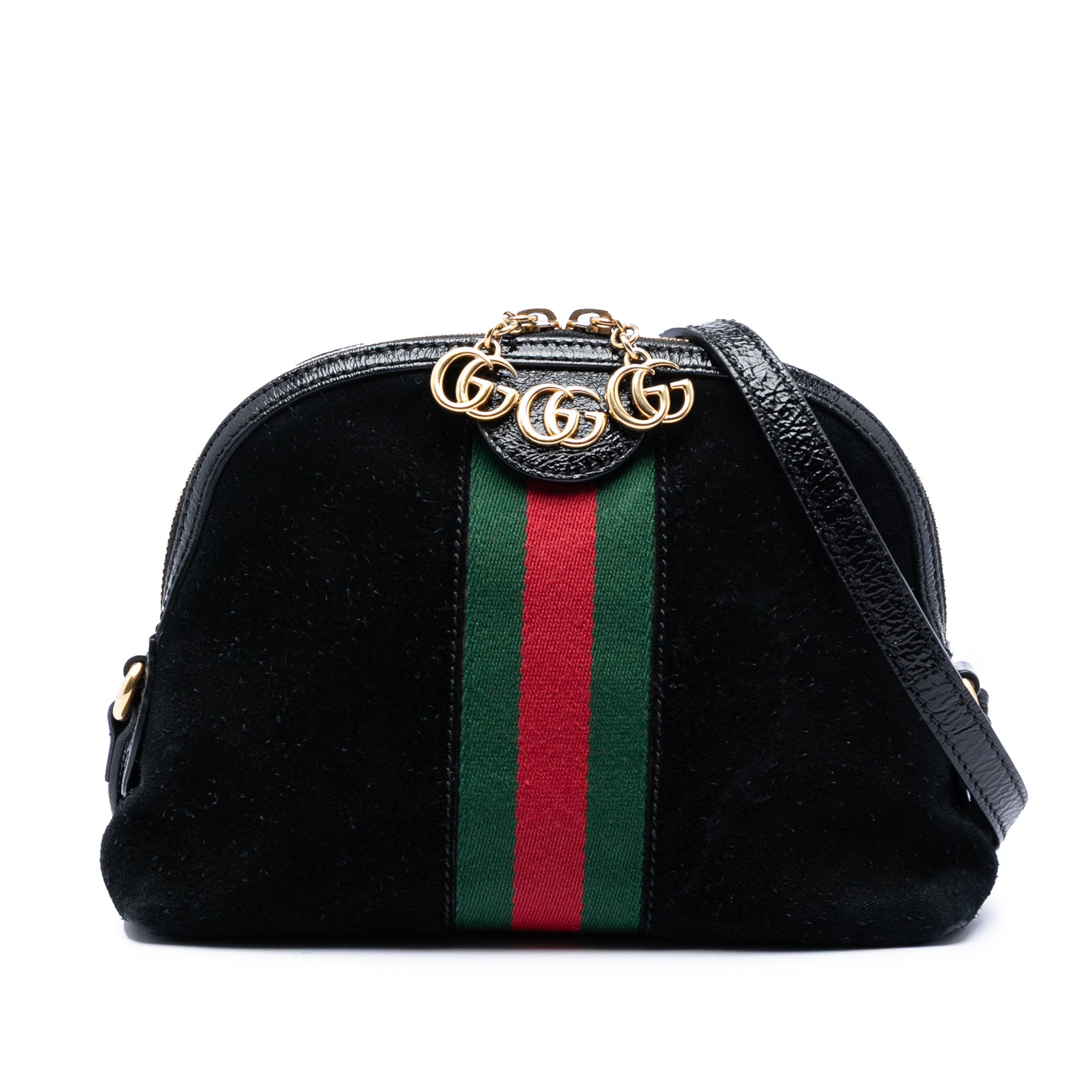 Small Suede Web Ophidia Dome Crossbody - Image 1