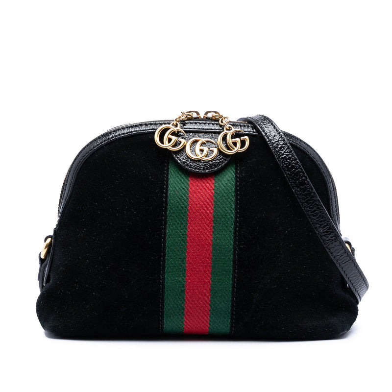 Small Suede Web Ophidia Dome Crossbody