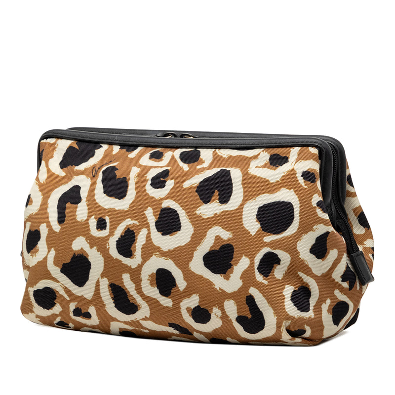 Leopard Print Canvas Pouch - Image 2