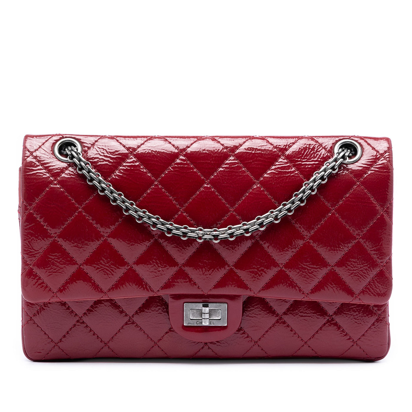 Quilted Crinkled Patent Reissue 2.55 Double Flap 226 - Image 1