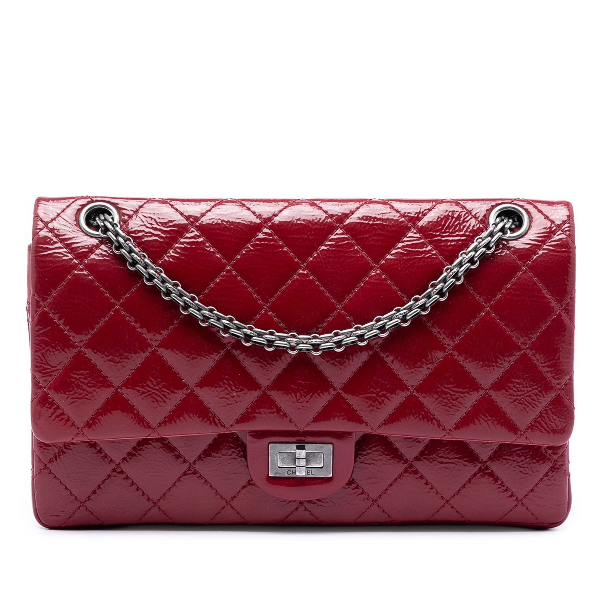 Quilted Crinkled Patent Reissue 2.55 Double Flap 226 - Image 1