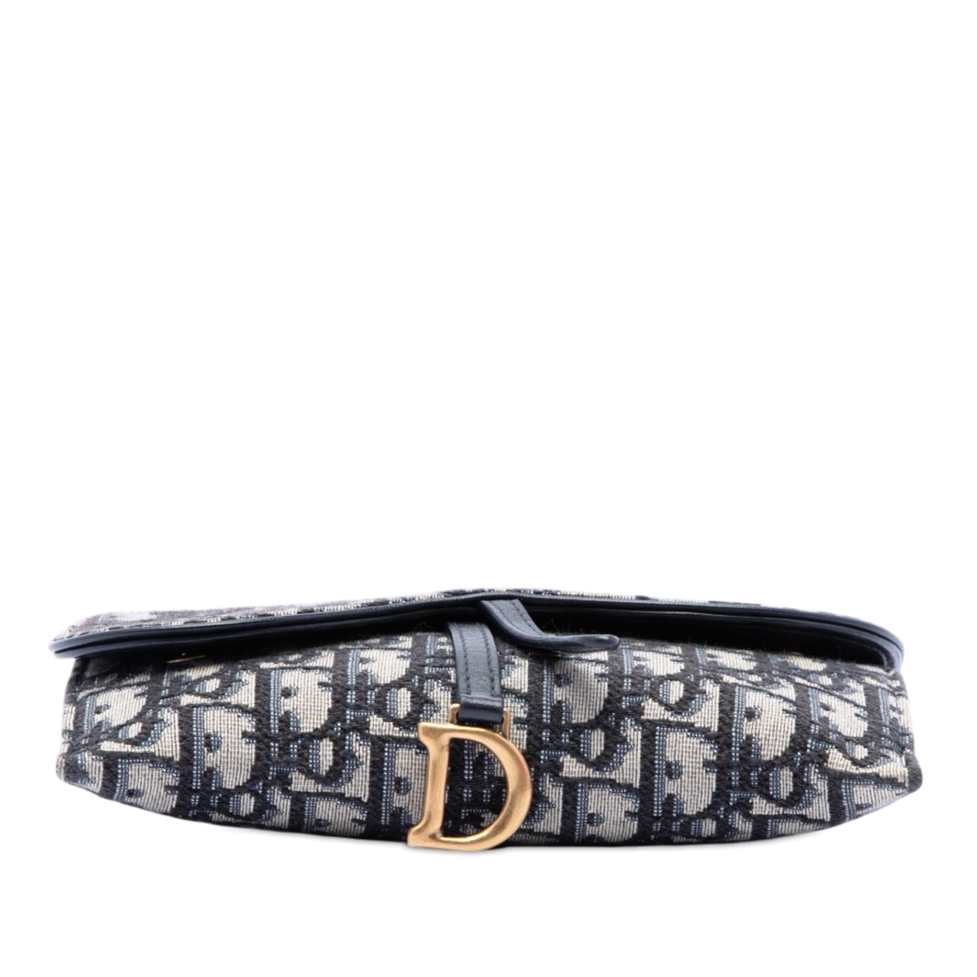 Oblique Canvas Saddle Wallet On Chain - Image 3