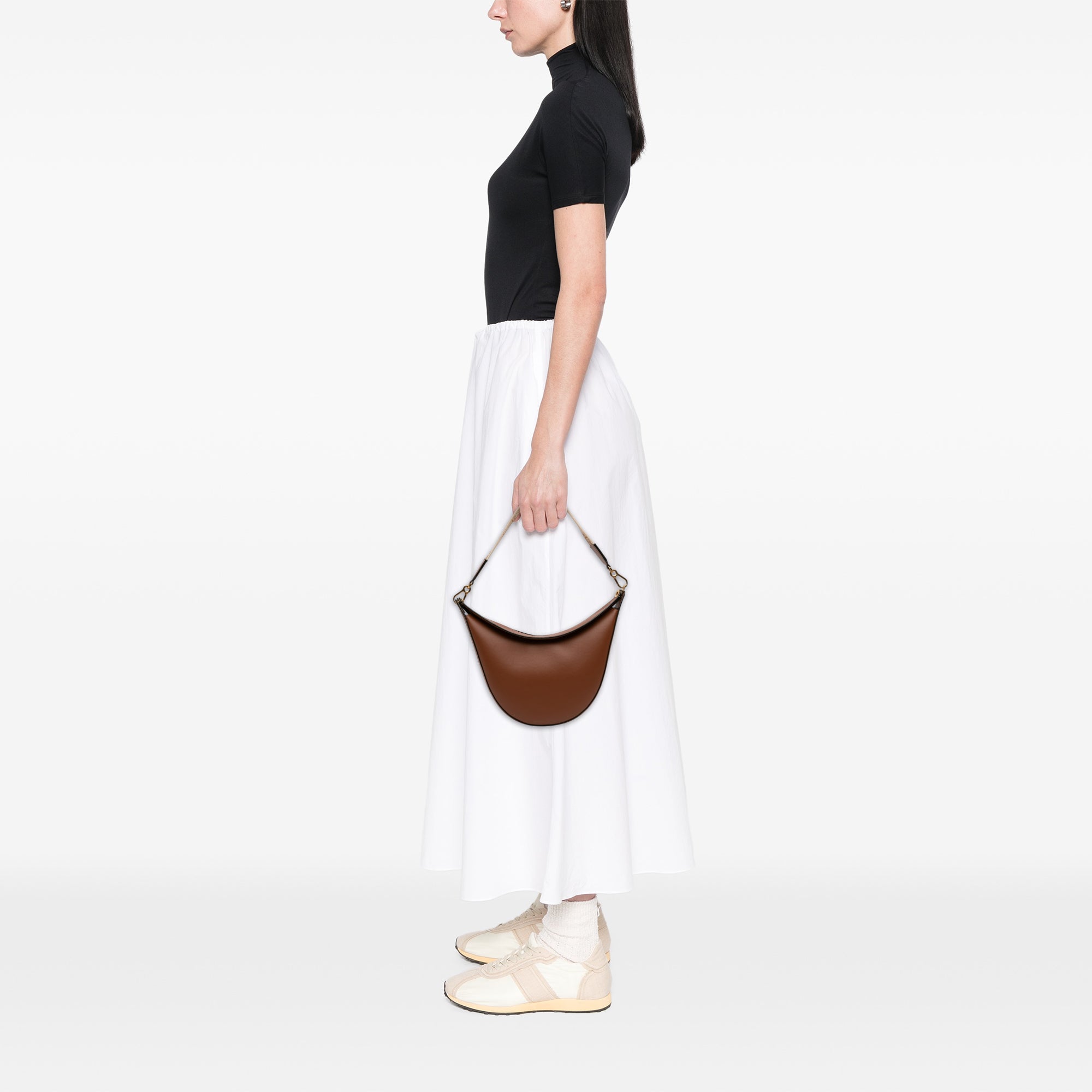 Small Leather Luna Hobo - Image 11