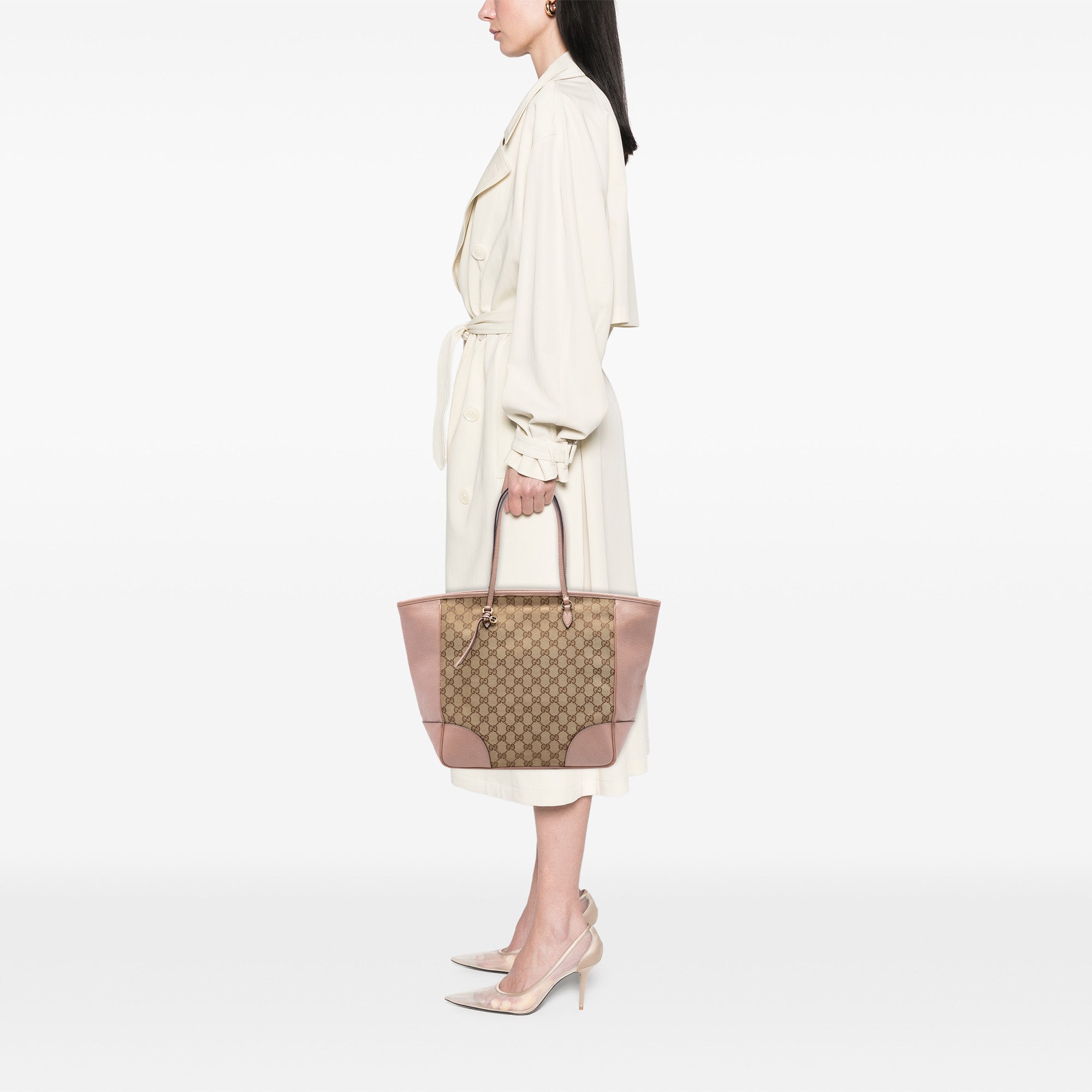 GG Canvas and Leather Bree Tote - Image 7