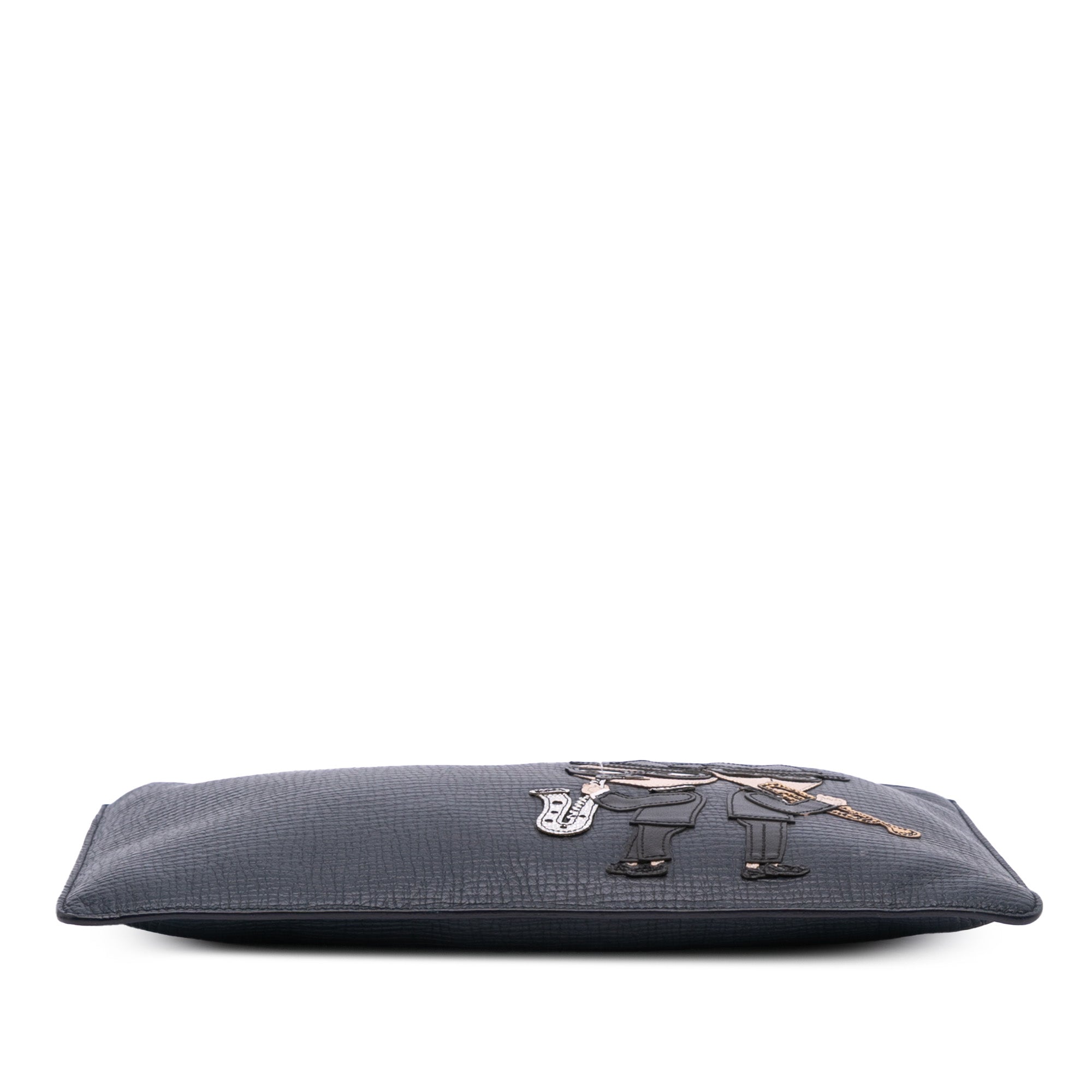 Leather DG Family Patch Zip Pouch - Image 3