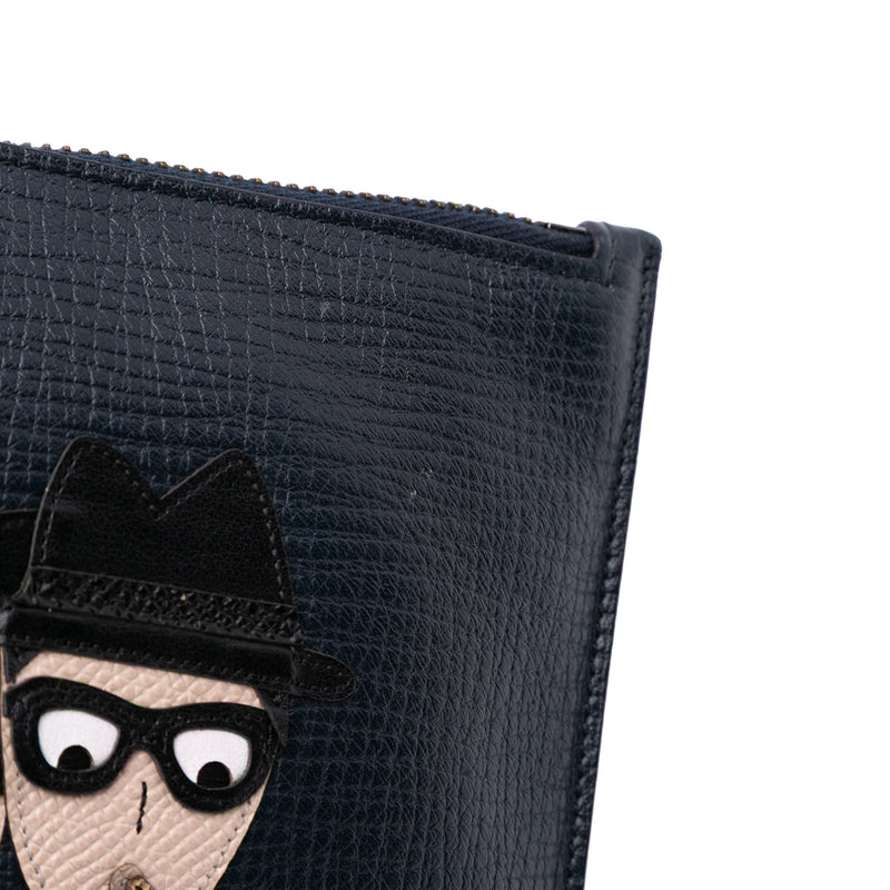 Leather DG Family Patch Zip Pouch - Image 7