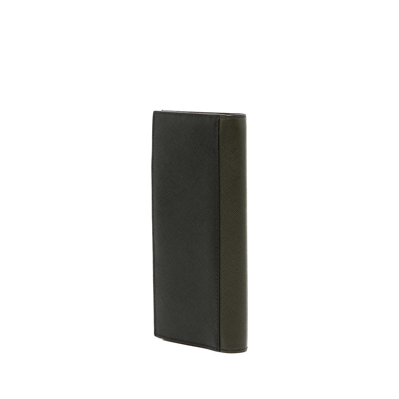 Bicolor Saffiano Bifold Long Wallet - Image 2