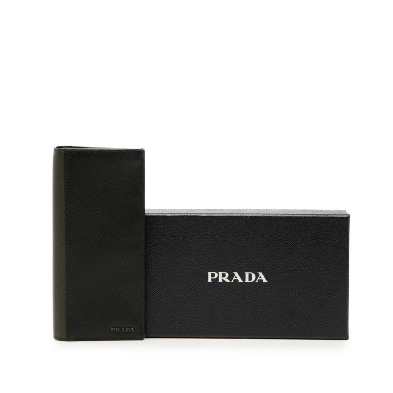 Bicolor Saffiano Bifold Long Wallet - Image 8