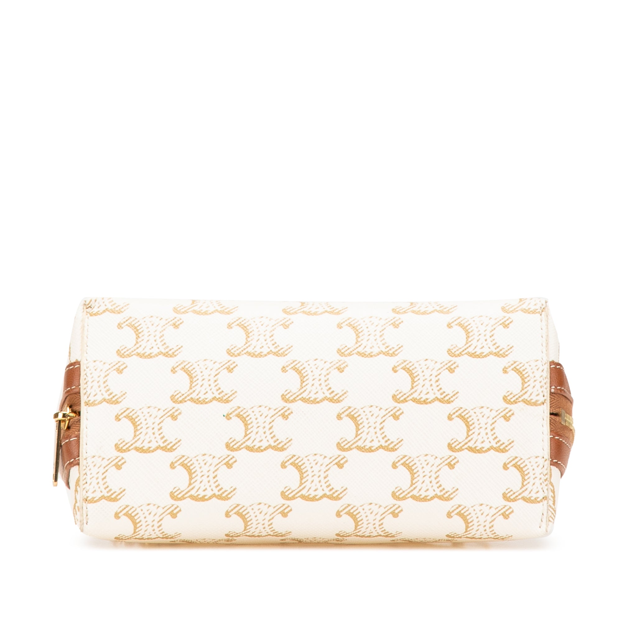 Triomphe Coated Canvas Clutch On Chain - Image 3