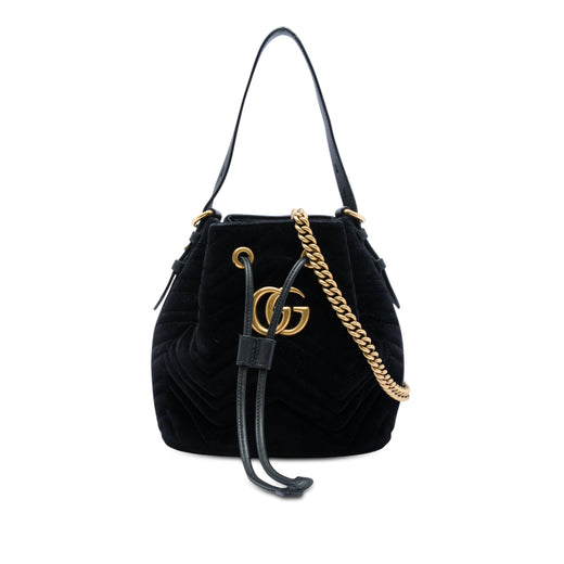 GG Marmont 2.0 Matelasse Velvet Bucket Bag - Image 1