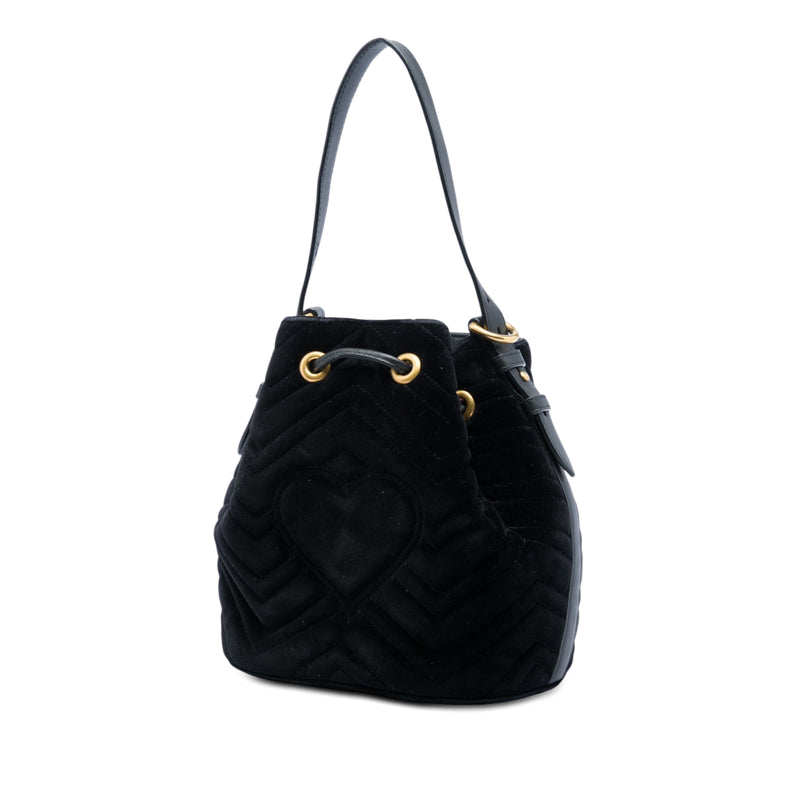 GG Marmont 2.0 Matelasse Velvet Bucket Bag - Image 2