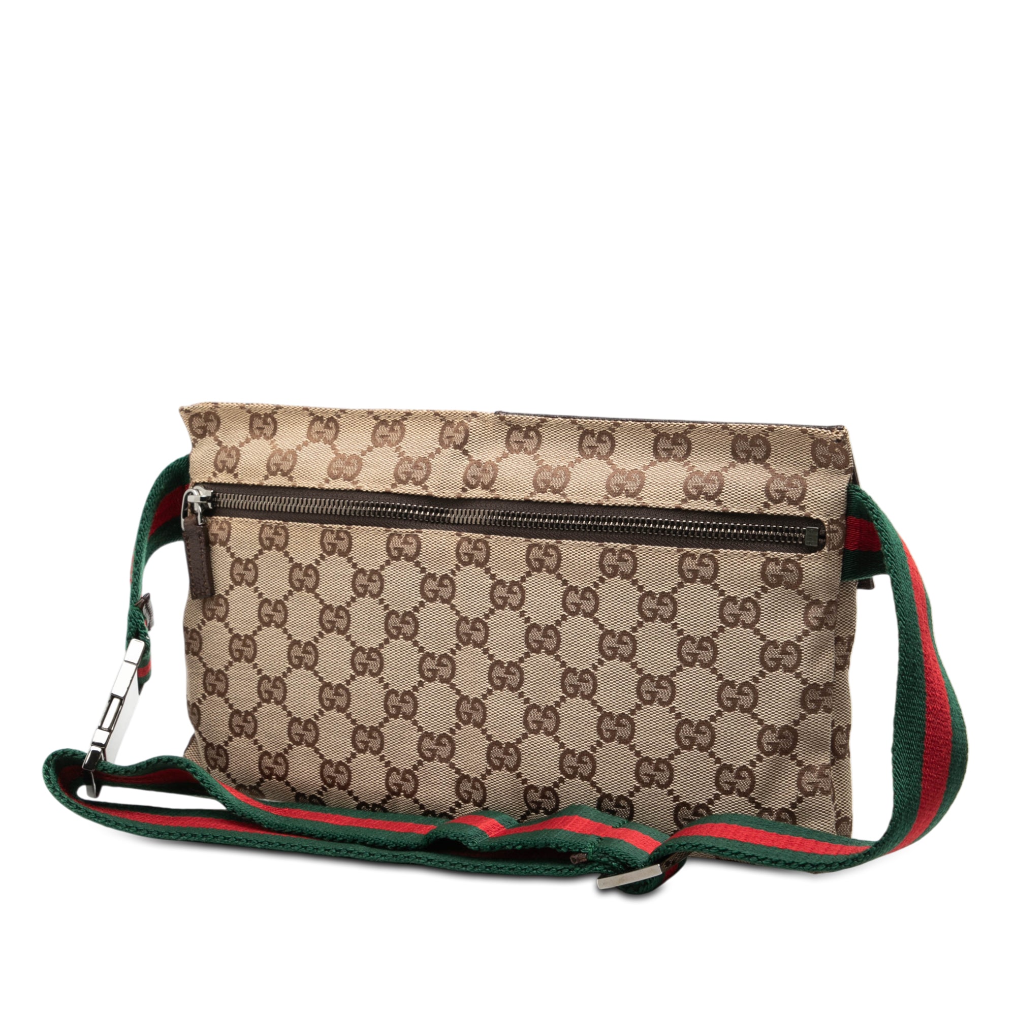 GG Canvas Web Double Pocket Belt Bag - Image 2