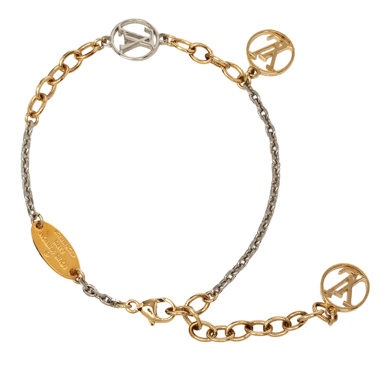 Gold Plated and Brass Logomania Bracelet - Image 2