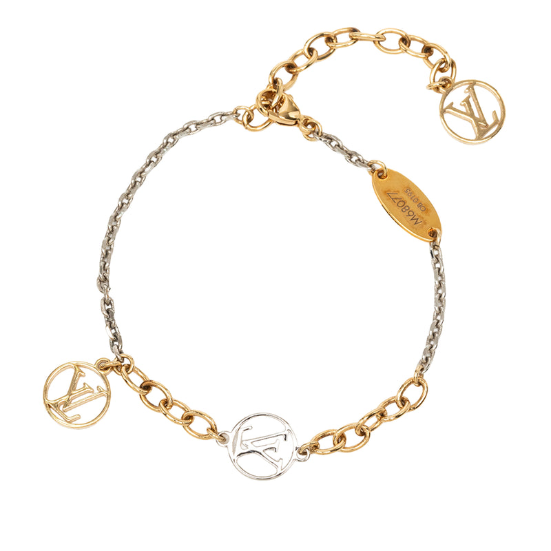 Gold Plated and Brass Logomania Bracelet - Image 3