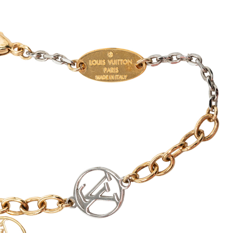 Gold Plated and Brass Logomania Bracelet - Image 6