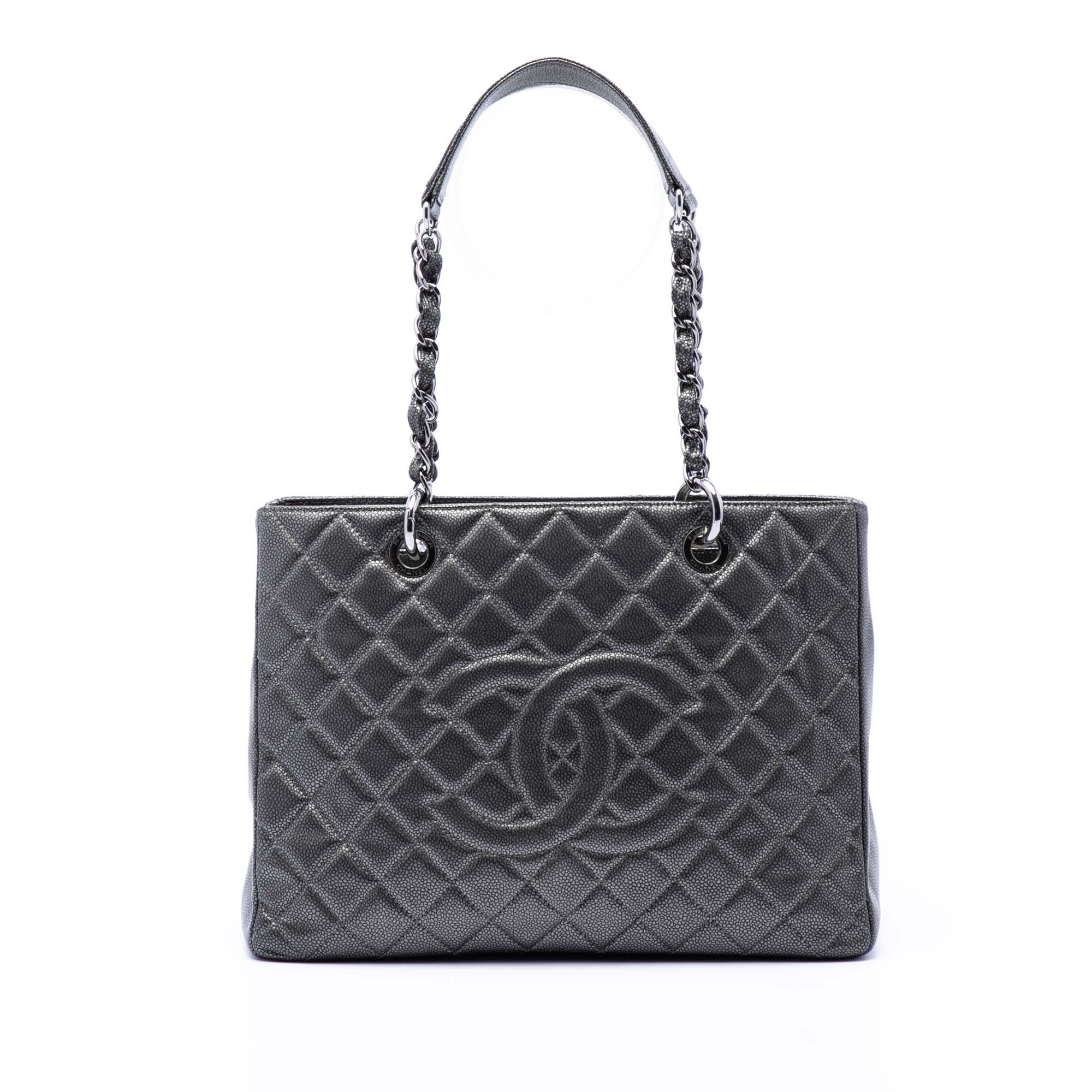 Metallic Caviar Grand Shopping Tote - Image 1