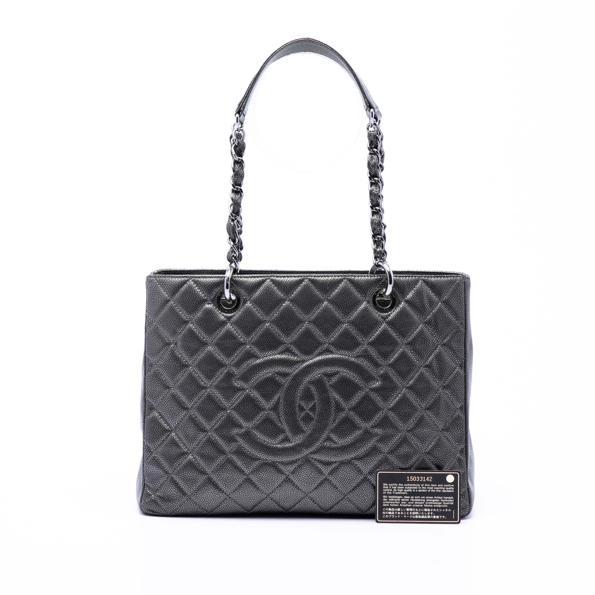 Metallic Caviar Grand Shopping Tote - Image 7