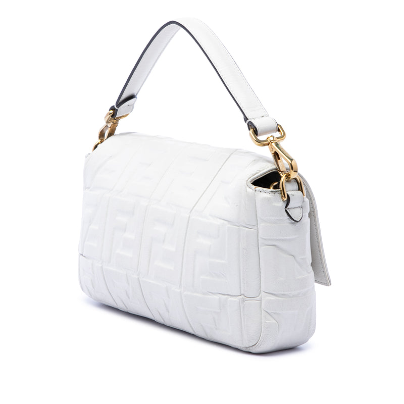 Zucca Embossed Leather Baguette Satchel - Image 2