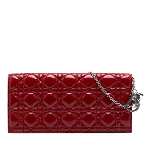 Patent Cannage Lady Dior Clutch with Chain - Image 1