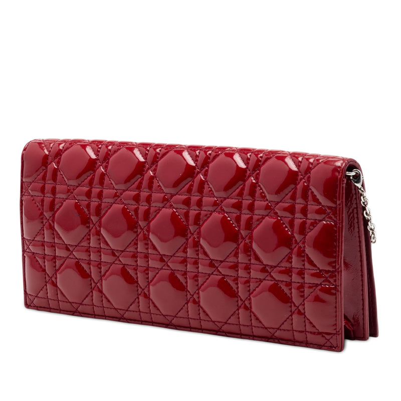Patent Cannage Lady Dior Clutch with Chain - Image 2