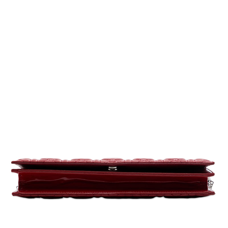 Patent Cannage Lady Dior Clutch with Chain - Image 3