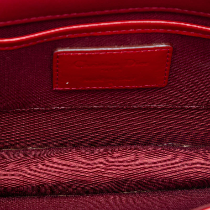 Patent Cannage Lady Dior Clutch with Chain - Image 4