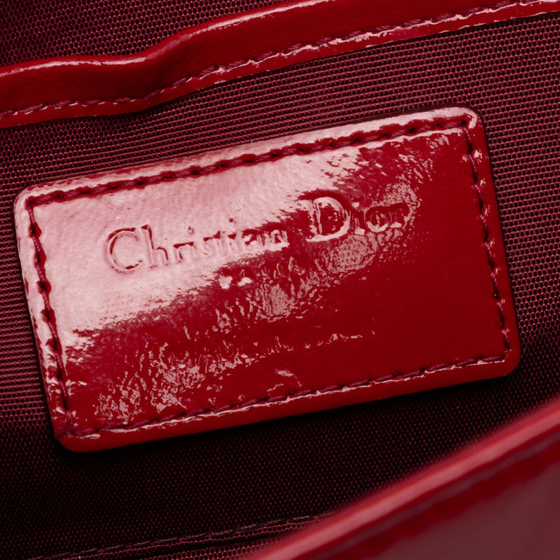 Patent Cannage Lady Dior Clutch with Chain - Image 5