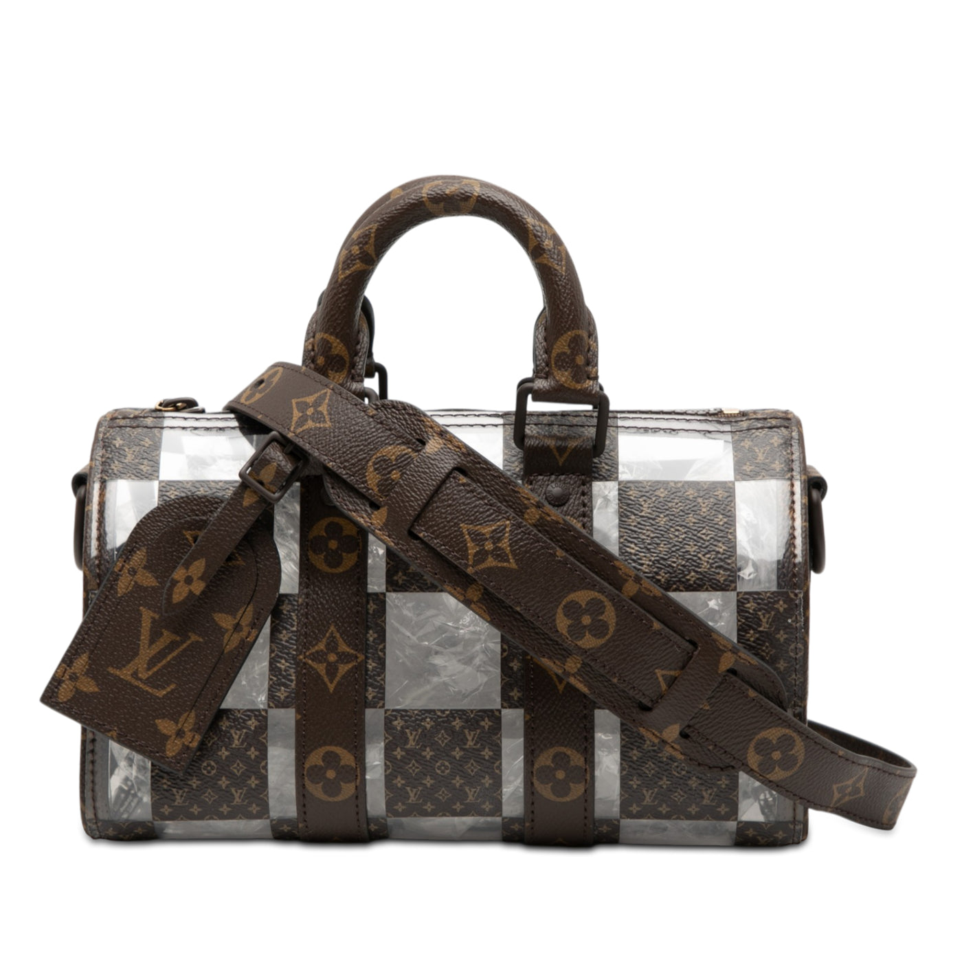 PVC and Monogram Chess Keepall Bandouliere 25 - Image 1