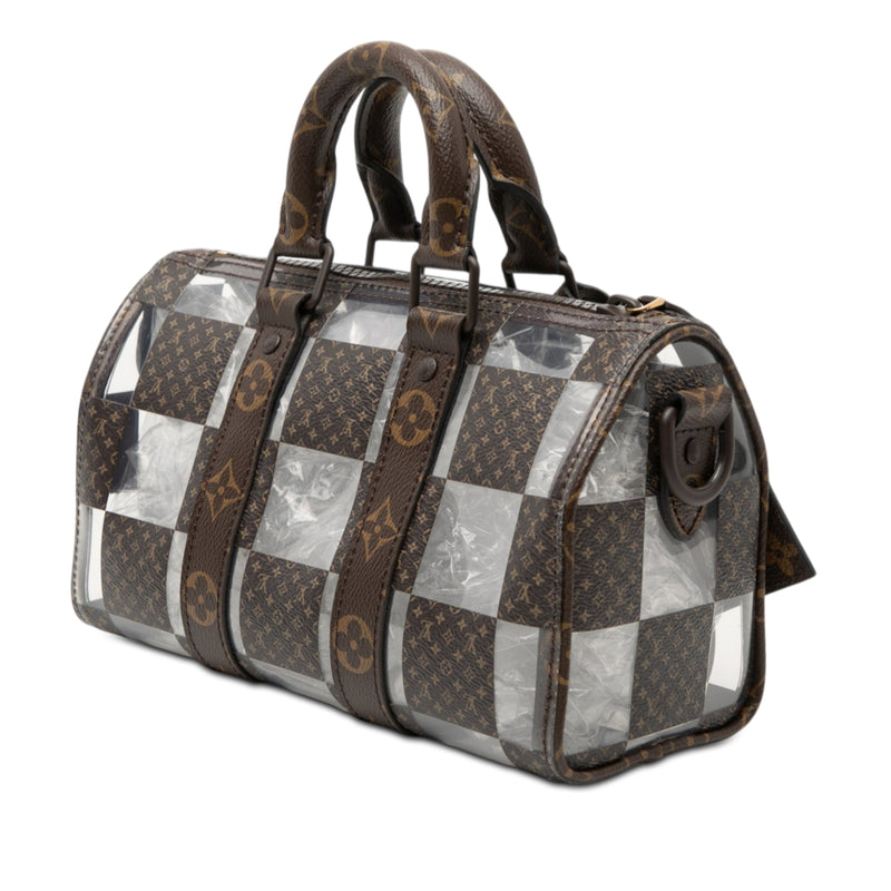 PVC and Monogram Chess Keepall Bandouliere 25 - Image 2
